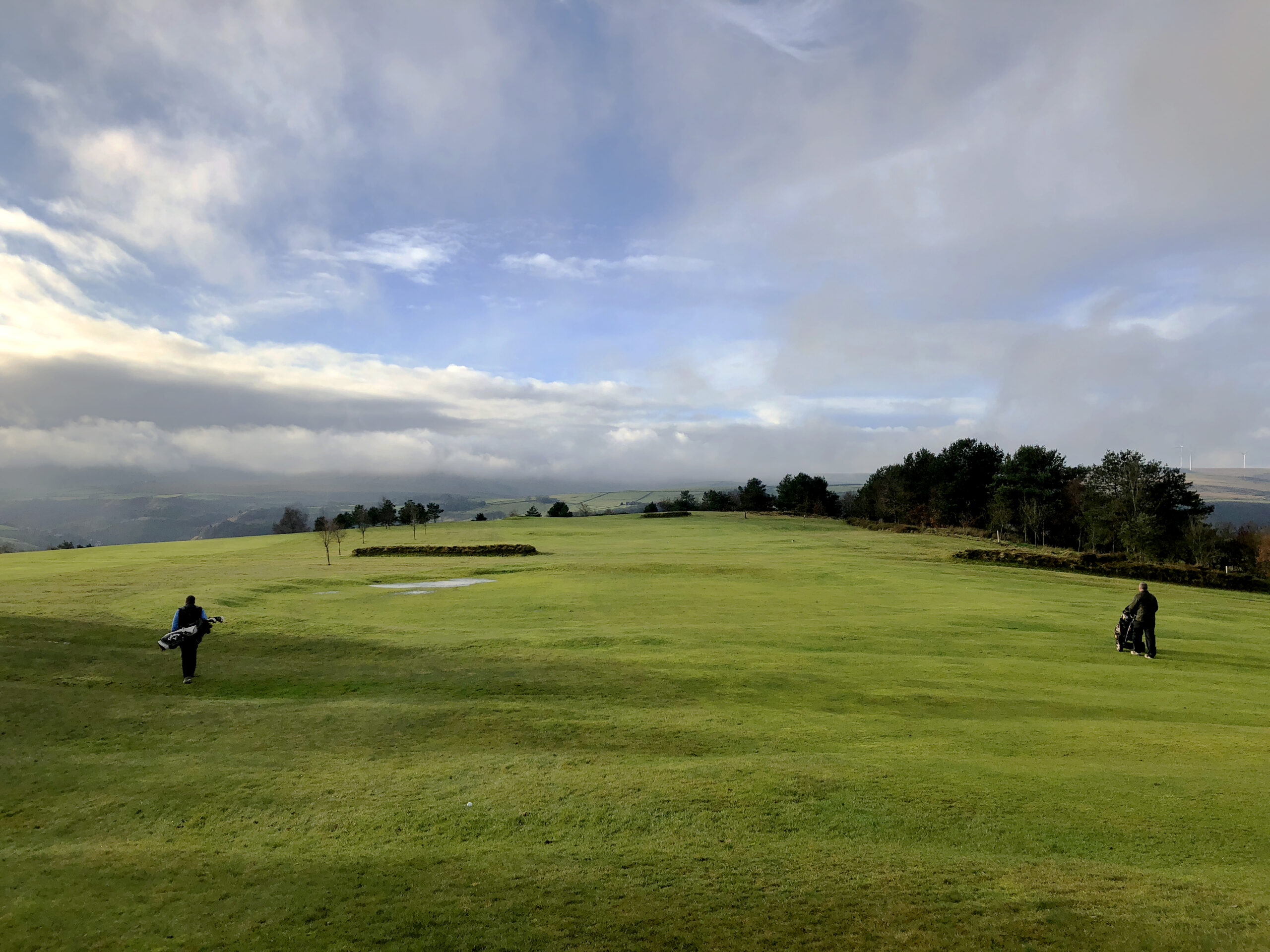 The 15th at Todmorden Golf Club during Winter League